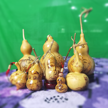纯手工烙铁画--手捻小葫芦