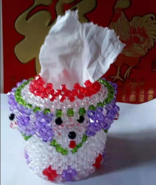 纯手工串珠--纸筒